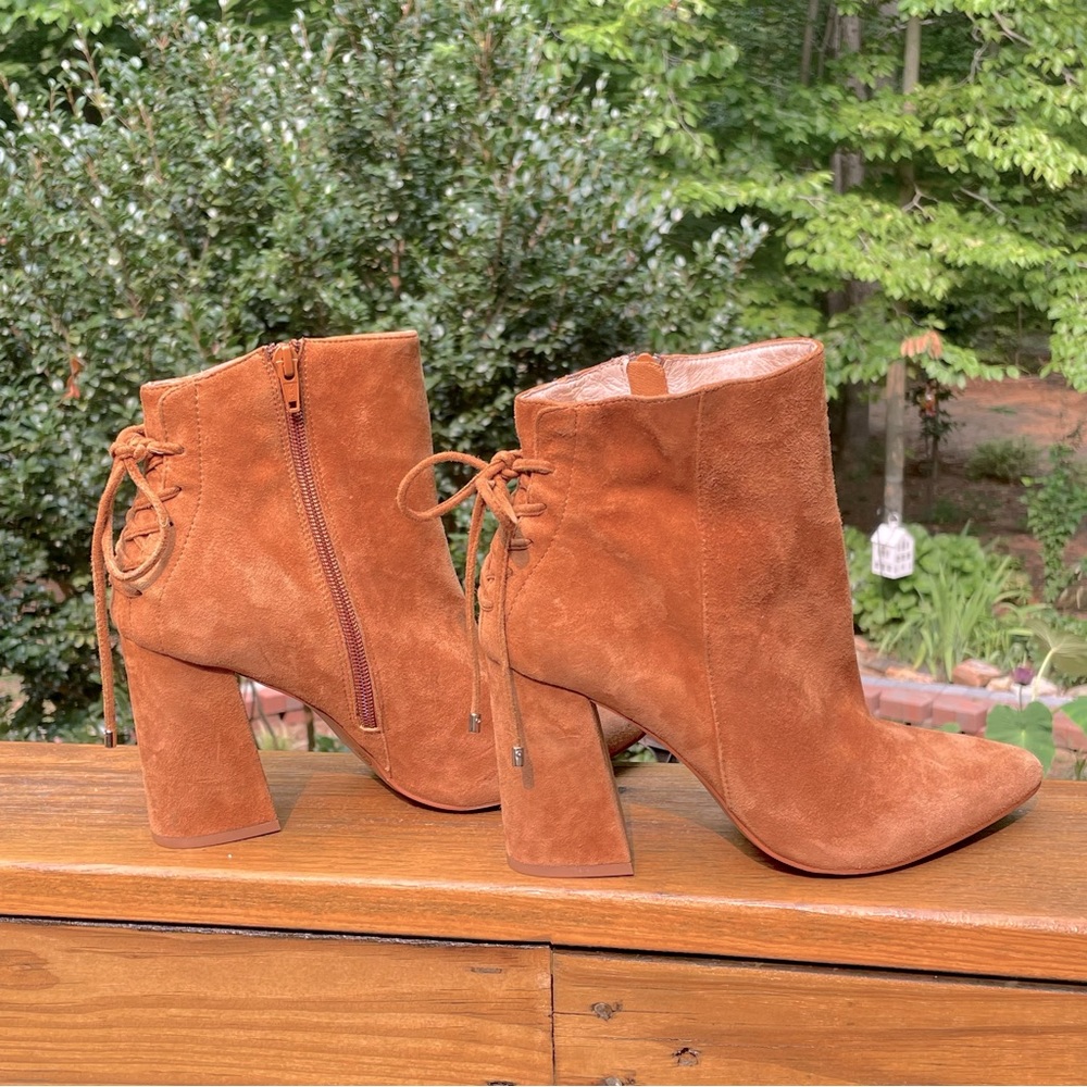 Chinese Laundry Kristin Cavallari 
Suede Back Tie Ankle Boots Size 8.5 - Picture 3 of 12
